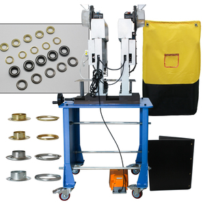 Machine à œillets à double tête à commande au <span class=keywords><strong>pied</strong></span> pour sacs d'emballage - Product Image 2