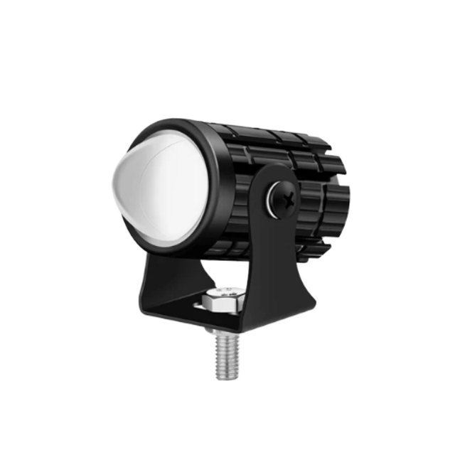 LKT High-Low Flash LED Bright Headlight Driving Scooter Spotlight Turn Signal Light Switch Aluminum White/Yellow Universal