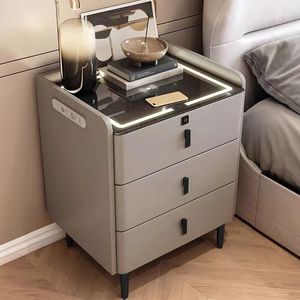 Jiuyi cao cấp phong cách hiện đại đồ nội thất phòng ngủ vân tay khóa đơn giản thông minh LED <span class=keywords><strong>USB</strong></span> Loa cạnh giường ngủ bảng không dây đầu giường - Product Image 2