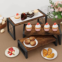 Présentoirs à 3 niveaux en bois pour épices, desserts, parfums et objets de collection - Rangement écologique pour la maison et la vente au détail
