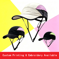 Casquette de baseball unisexe en nylon souple à visière incurvée, séchage rapide, 5 panneaux, sportive, imperméable, protection solaire, surf, course à pied, randonnée