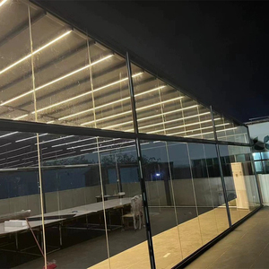 Electric Bioclimatic Luxury Aluminum Alloy &amp; PVC <strong>Retractable</strong> <strong>Roof</strong> Pergola <strong>Gazebo</strong> with Remote Control Rainproof Customizable Size - Product Image 4