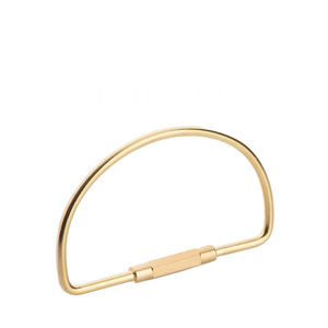 Brass Keychain Simple Gold Screw <b>Clip</b> Carabiner Durable Key Ring For <b>Car</b> Keys And Gifts - Product Image 2