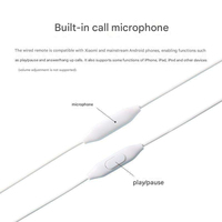 Écouteurs filaires Xiaomi Piston intra-auriculaires avec prise jack 3,5 mm, microphone intégré, son stéréo HiFi pour smartphone, ordinateur, PC