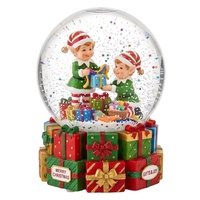 Globe à neige de Noël personnalisé, peint à la main, en résine, avec scène, cadeau, décoration de bureau, souvenir de vacances