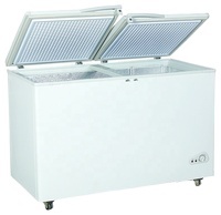 Cerradura de manija de puerta de vidrio abierta superior de 525L, el mejor congelador de pecho profundo Horizontal eléctrico de dos puertas para el hogar barato para uso comercial - Product Image 2