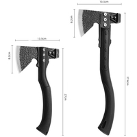 Hache tactique multifonctionnelle en acier inoxydable de qualité DIY avec manche en fibre de verre pour fendre du bois et la survie en extérieur