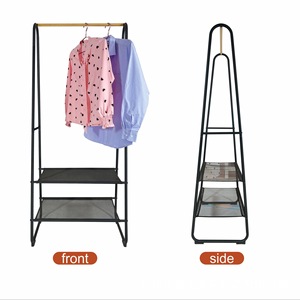 Metal Clothes <b>Rack</b> 3 Tier With Mesh <b>Shelves</b> Durable <b>Coat</b> <b>Rack</b> For Dormitory Storage - Product Image 1