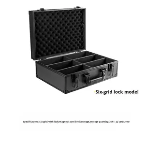 Estuche <span class=keywords><strong>de</strong></span> Almacenamiento Personalizado para Tarjetas P-SA <span class=keywords><strong>BGS</strong></span> <span class=keywords><strong>de</strong></span> 2 a 6 Filas, Marco <span class=keywords><strong>de</strong></span> Aluminio, con Espuma EVA, Estuche Metálico para Tarjetas Coleccionables - Product Image 6