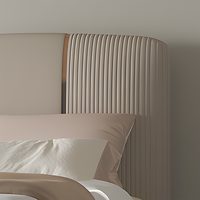 Meubles de chambre à coucher de luxe de haute qualité de Foshan, lits design de luxe en cuir italien, taille Queen et King