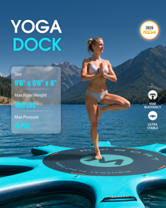 Nuevo Tabla de Paddle Surf Hinchable Personalizada 2026, Plataforma Flotante Redonda para Entrenamiento Acuático, Pontón de Fitness, Plataforma de Yoga SUP - Product Image 3