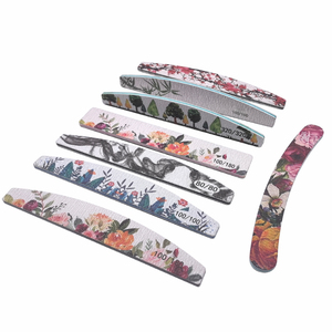 Professional High Quality Custom Colorful UV Printing Japanese Sandpaper Nail File With Flower Animal Plant Cartoon Design