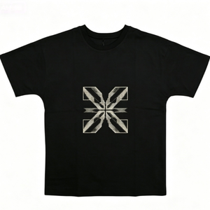 เสื้อยืดแขนสั้นสีดำสำหรับผู้ชาย ออกแบบเองได้ พิมพ์ลายด้านหน้า คอกลม ทรงปกติ ผ้าเจอร์ซีย์คอตตอน สไตล์ลำลอง - Product Image 2
