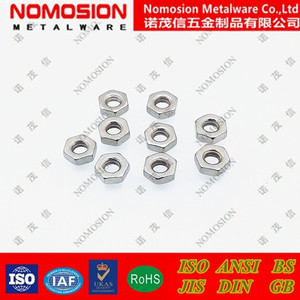 NOMOSION Hex Nuts M3 Metric 5.5mm Across Flats 2.5mm Height Nickel Plated Steel For <b>Fastening</b> Applications - Product Image 1