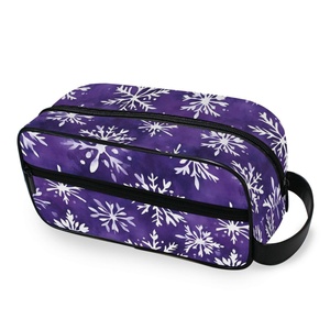 Snowflake Design Customs logo Zipper Portable <b>Toiletry</b> <b>Storage</b> Bag Waterproof Fashion Large Capacity Wash Bag - Product Image 1