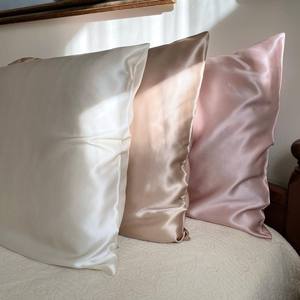 Sang Trọng Dây Kéo Tự Nhiên Satin Lụa Gối 100% Tinh Khiết Dâu Lụa Gối Trường Hợp Quà Tặng Thiết Lập Với Biểu Tượng Tùy Chỉnh Hộp - Product Image 4