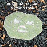 Masque facial et pour les yeux en cristal de Xiuyan naturel avec motif sculpté pour la beauté - Tendance mode