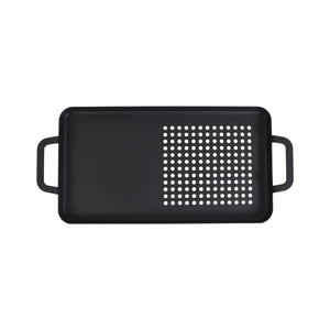 Plateau de cuisson multi-usages <span class=keywords><strong>pour</strong></span> barbecue, perforé, antiadhésif, avec deux poignées, <span class=keywords><strong>pour</strong></span> barbecue au charbon de bois ou au gaz en extérieur - Product Image 1