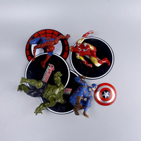 Figurine d'action HY Spiderman Captain Hero, jouet en PVC pour enfants, 9-14 cm, personnage de dessin animé Ironmans HulksSpiderMans, jouet en PVC