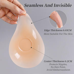 Липкие пирожки без клея в средней толстой части пуш-ап мгновенно бесшовные Невидимые многоразовые бюстгальтеры - Product Image 2