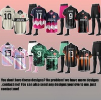 Maillots pour hommes Kit d'accessoires équipement d'entraînement chemise personnalisée Shorts maillot noir Sport sublimé uniformes vêtements de football