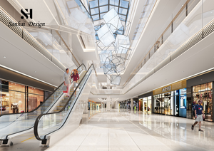 บริการออกแบบตกแต่งภายในอาคารพาณิชย์รักษ์โลกสมัยใหม่ ซานไห่ พร้อมภาพเรนเดอร์ 3 มิติ CAD สำหรับแผนผังพื้นที่ห้างสรรพสินค้า <span class=keywords><strong>ตลาด</strong></span> และศูนย์การค้า - Product Image 3