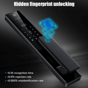 Serrure à empreintes digitales, serrure électronique domestique avec télécommande Wi-Fi et reconnaissance faciale 3D automatique - Product Image 2