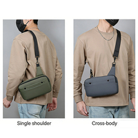 Nouveau design élégant, sac à bandoulière pour homme de couleur unie, minimaliste, prix d'usine, léger, sac à bandoulière quotidien pour l'extérieur