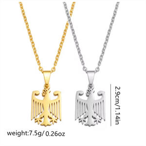Collier pendentif en acier inoxydable avec logo Aigle <span class=keywords><strong>allemand</strong></span>, emblème national <span class=keywords><strong>allemand</strong></span>, tendance et personnalisé, cadeau de bijoux - Product Image 5