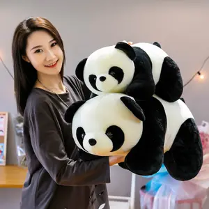 Mignon couché Panda oreiller en peluche mignon rue décrochage poupée vacances cadeau centre commercial en gros