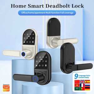 <b>Smart</b> <b>Lock</b> With Bluetooth Password Unlock Zinc Alloy Handle For Wood Door Tuya App Control - Product Image 2