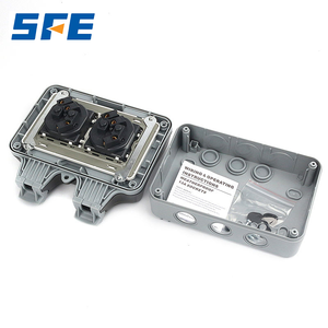 Presa Elettrica Industriale SFE OEM da Esterno IP66 Impermeabile 16A Standard Europeo Tedesco 2 Prese per <span class=keywords><strong>Bagno</strong></span> e Parete - Product Image 2