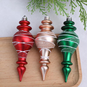 Ornement de Noël suspendu de forme irrégulière, peint, à longue pointe, de style nouveau pour l'arbre de Noël - Product Image 2