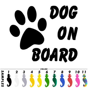 <strong>DOG</strong> <strong>ON</strong> <strong>BOARD</strong> Footprint Safety Sign <strong>Car</strong> Warning Decal Window Vinyl <strong>Stickers</strong> Gift Die Cut Decals Latop window Glass Gift Bumper - Product Image 6