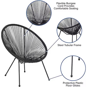 Chaise longue empilable pour l'extérieur Chaise de jardin en rotin PE Egg <span class=keywords><strong>Chair</strong></span> Bistro Oval <span class=keywords><strong>Acapulco</strong></span> <span class=keywords><strong>Chair</strong></span> - Product Image 6