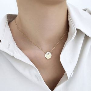 เครื่องประดับแฟชั่น Dylam Daily Wear ทอง 14K ชุบโรเดียม เงินแท้ 925 ประดับเพชรซีกอน 5A จี้ทรงกลม สร้อยคอ งานจิวเวลรี่ชั้นดี - Product Image 4