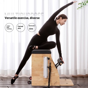 Ensemble Reformer Pilates Multifonctionnel en Bois PU avec Correcteur de Posture, Chaise Combo Barrel, Pédales Séparées et Poignées de <span class=keywords><strong>Yoga</strong></span> pour Reformer Pilates - Product Image 2