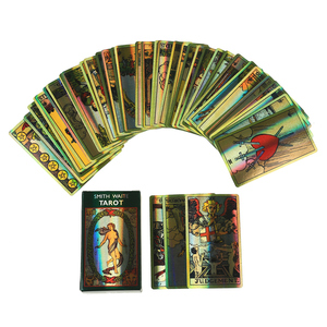 Usine de bonne qualité Holographic Rider Classic Tarot et holographique Smith Tarot Wait Card pour jouer - Product Image 3