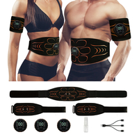 Ceinture de massage portable rechargeable en silicone pour électrostimulation ciblée des zones abdominales et musculaires