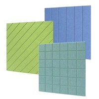 Panneaux acoustiques décoratifs modernes en fibre de polyester PET, panneaux muraux insonorisants pour les espaces commerciaux