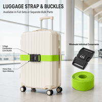 Sangles de bagage en nylon robustes et durables sur mesure, 50 mm, réglables, avec clip en plastique, accessoires de voyage, OEM