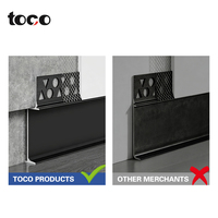 Plinthe encastrée en alliage d'aluminium TOCO avec grille pour décoration murale intérieure