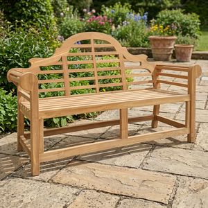 Solid Teak Traditional Design Outdoor Garden <b>Bench</b> 2 Seater Patio Durable Waterproof Eco-Friendly Comfortable Saber Leg OEM - Product Image 3