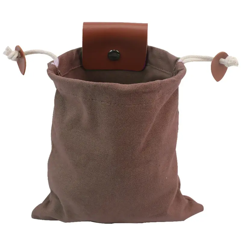 Bolsa de lona de couro, bolsa de couro dobrável para artesanato, à prova d'água, cinto de lona, pequena bolsa para viagem