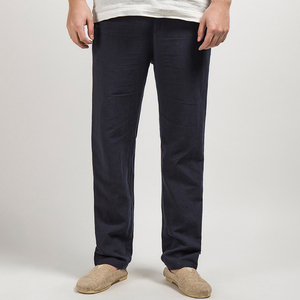 <span class=keywords><strong>Pantaloni</strong></span> Casual <span class=keywords><strong>da</strong></span> <span class=keywords><strong>uomo</strong></span> in cotone <span class=keywords><strong>di</strong></span> <span class=keywords><strong>lino</strong></span>, nuovi <span class=keywords><strong>pantaloni</strong></span> larghi in stile cinese, con vita media, larghi e leggeri - Product Image 4
