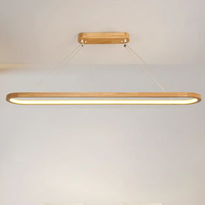 Lustre de style bûche ménage en bois longue bande lumière bureau lampes créatives et lanternes lustre de peinture en aérosol de fer - Product Image 2