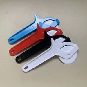 Factory Custom Logo 6 Inches Disposable Round Pizza Fork Food Grade <b>Plastic</b> Pizza <b>Wheel</b> Slicer - Product Image 3