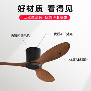 Ceiling Fan With Dc Motor Quiet Design For Bedroom Home Hallway Balcony Mount Without Light - Product Image 5