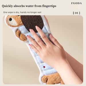 Dễ Thương Dachshund Thêu Phim Hoạt Hình Thân Thiện Với Môi Mạnh Mẽ Hấp Thụ Nước Lint-Miễn Phí Bông Khăn Tay Cho Nhà Bếp & Phòng Tắm Sử Dụng - Product Image 6
