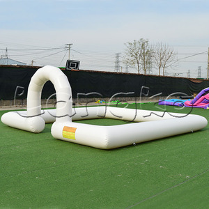 Blanc Commercial PVC Enfants Gonflables Go Karts Piste <span class=keywords><strong>De</strong></span> Course Intérieur Extérieur Enfants Autos tamponneuses Arène Gonflable Avec <span class=keywords><strong>Arche</strong></span> - Product Image 5